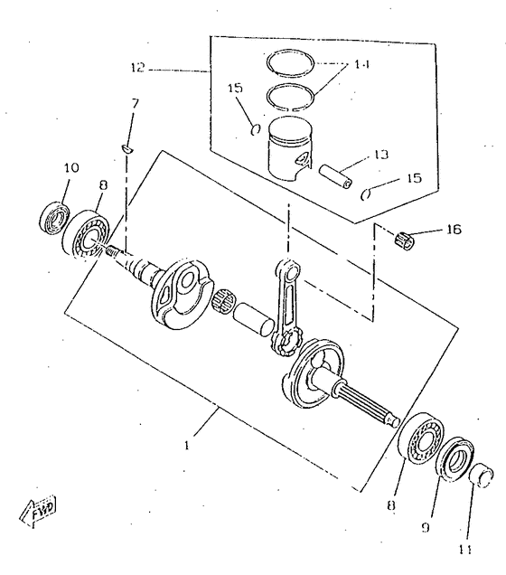 CW50RSX Коленвал и поршень