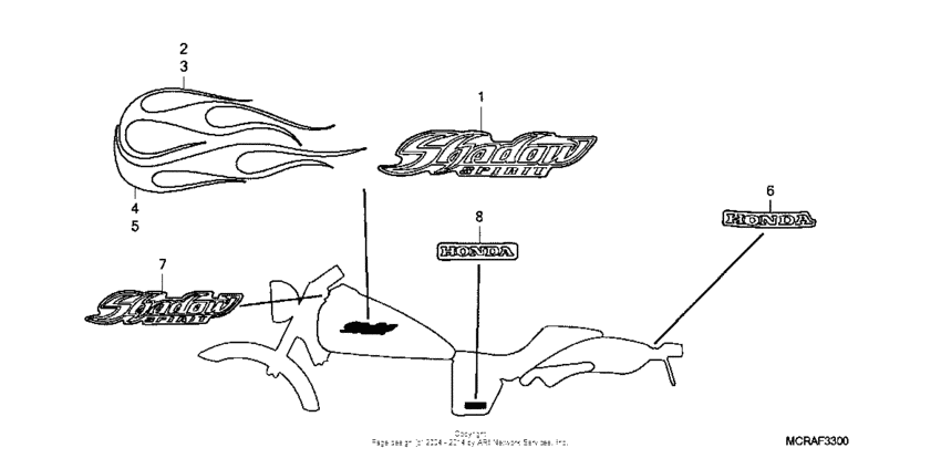 VT750DCA AC Stripes + marks