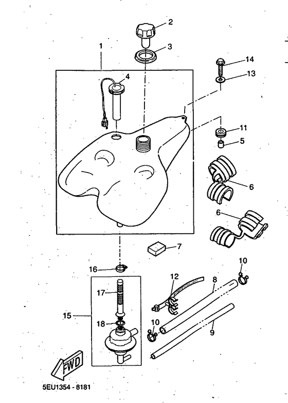 YH50 Топливный бак