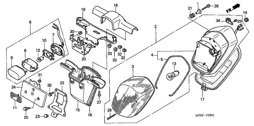 Taillight unit ass`y