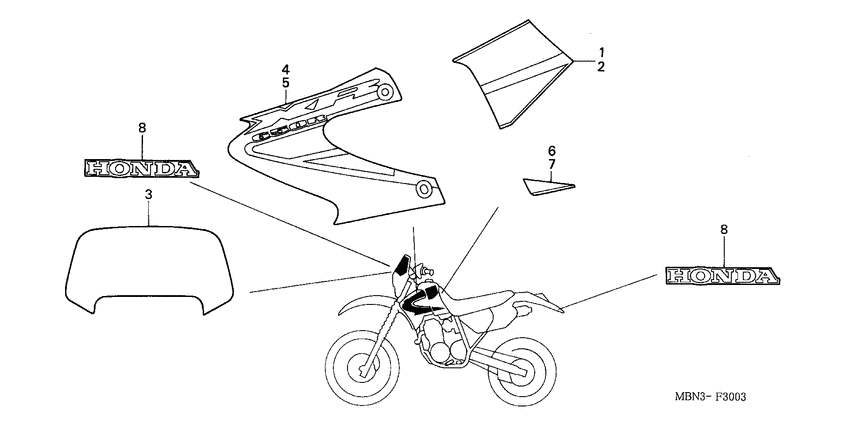 XR650R Наклейка