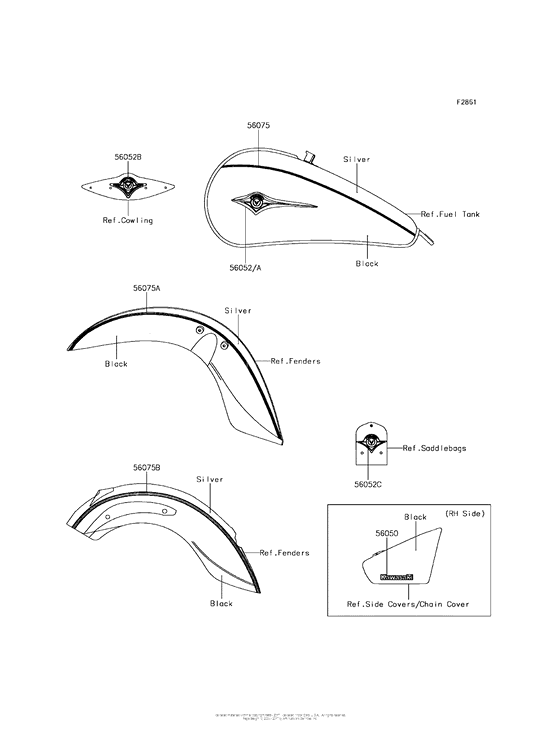 VN900 Decals (Black / silver)(Dgf)