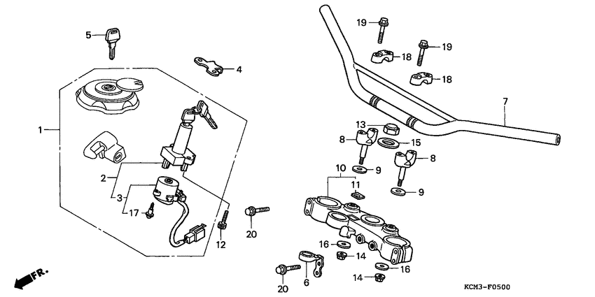 Handle pipe/top bridge