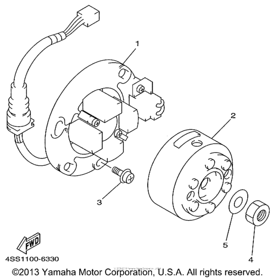YZ125L1 Генератор
