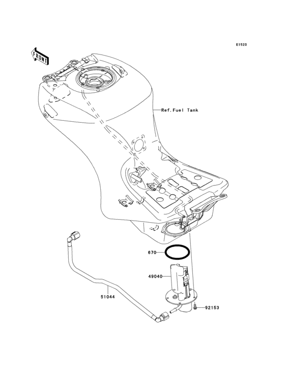 ZX1400 Топливный насос