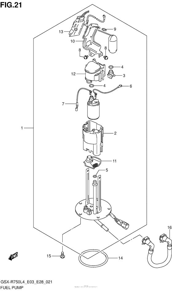 GSX-R750 Топливный насос