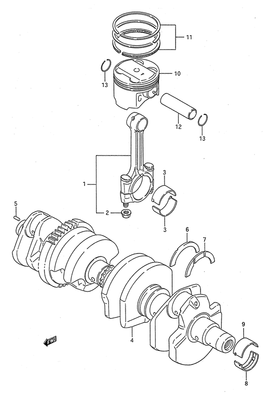 GSX1100 Вал коленчатый
