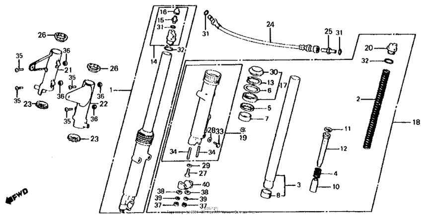Cb650 front fork 81-82