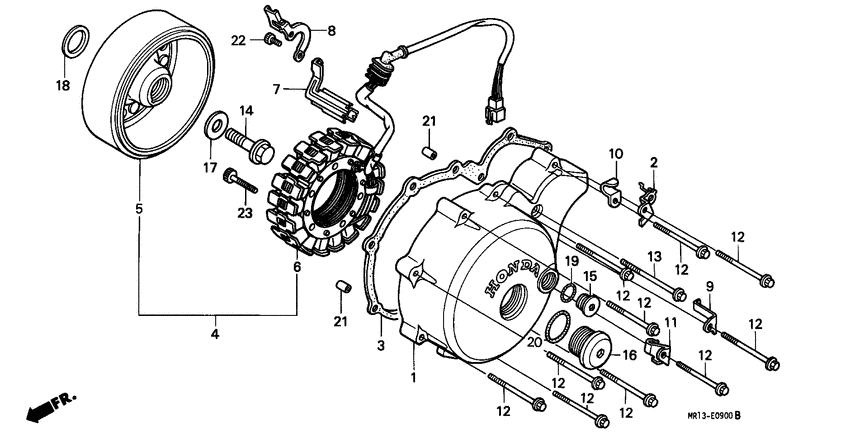 Left crankcase cover/ generator