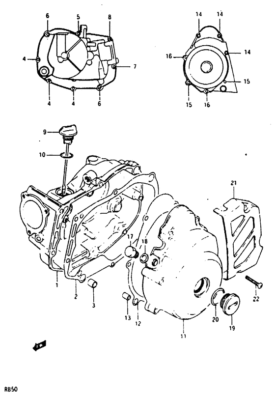 Crankcase cover ass`y  (v