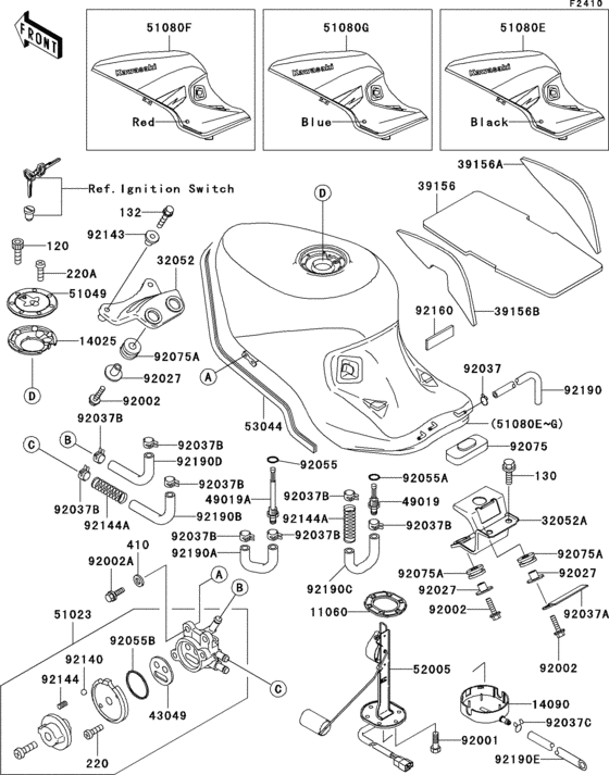 Fuel tank(1/2)(zx1100-d3)