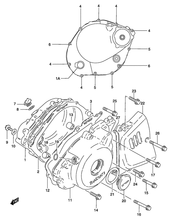 Crankcase cover ass`y  (v