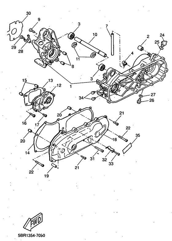 YQ50 Картер двигателя