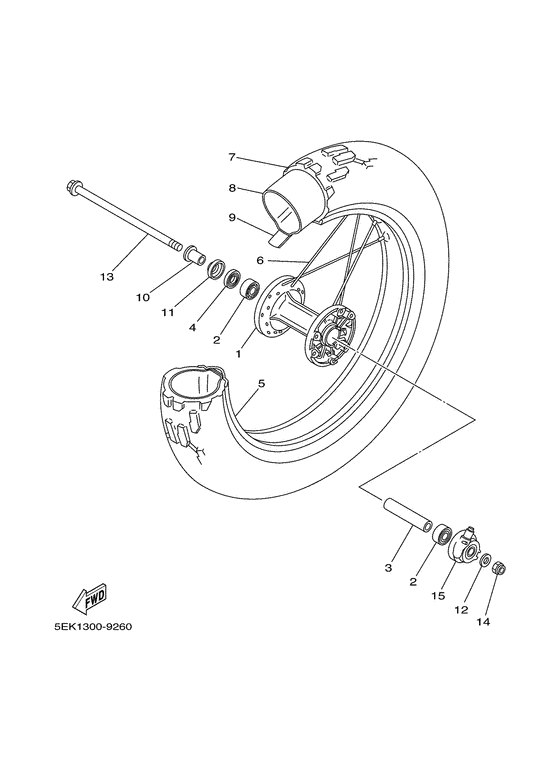 TW125 Переднее колесо