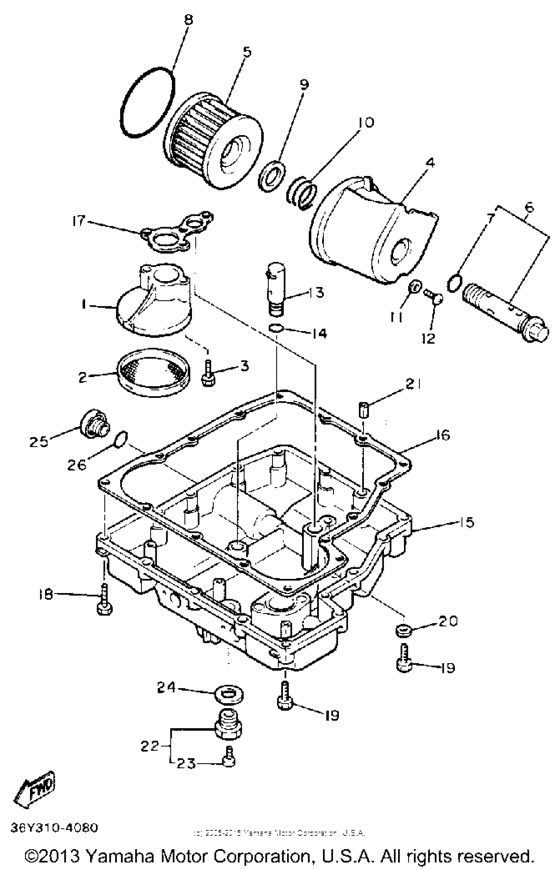 FJ1200AEC Маслянный фильтр