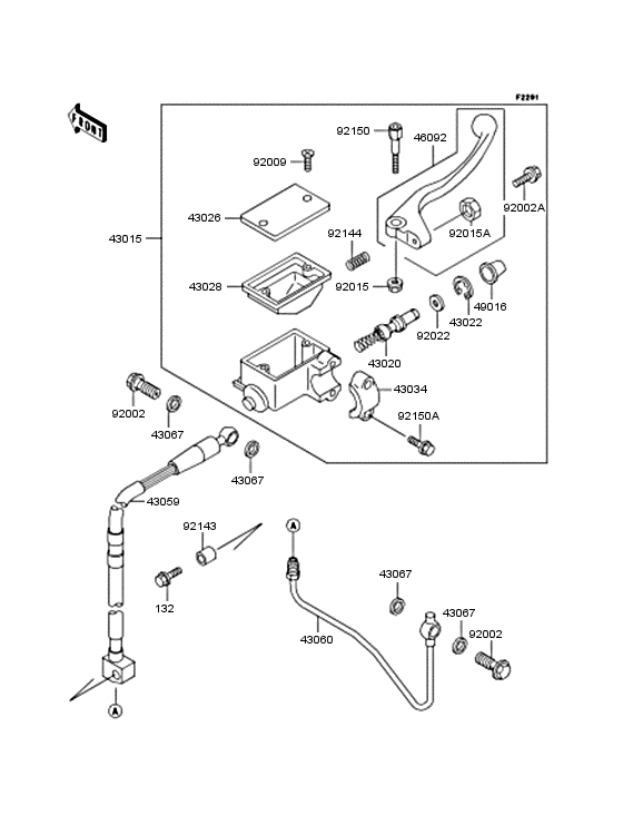 KLX300R Главный тормозной цилиндр
