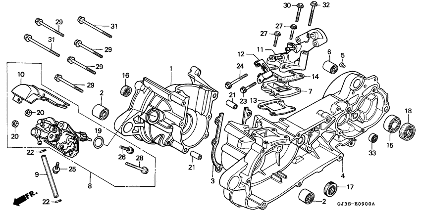 Crankcase/oil pump