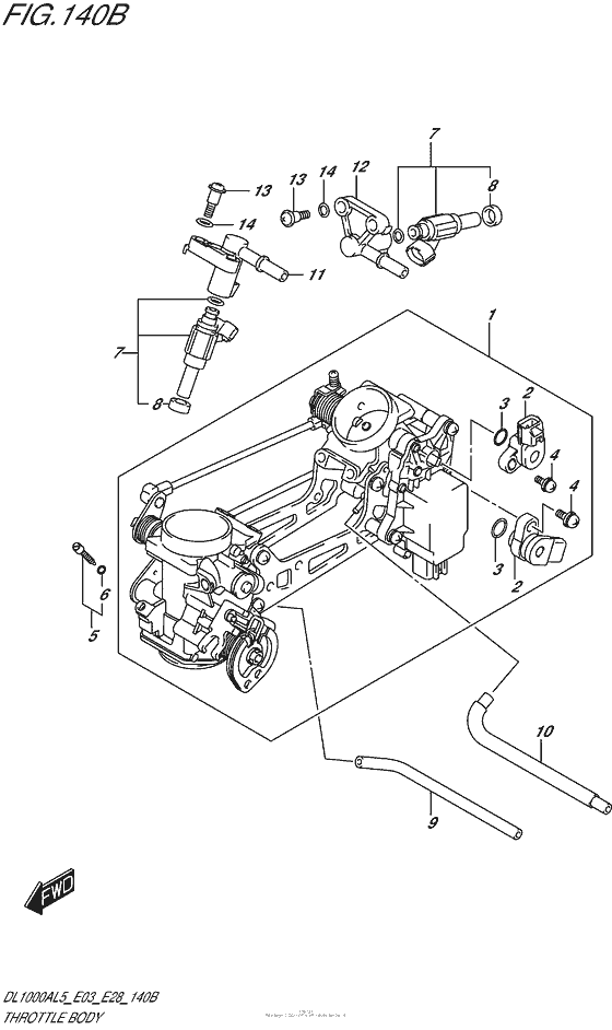 Throttle Body (Dl1000Al5 E28)