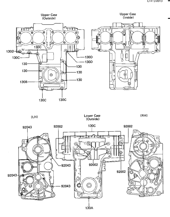 KZ1100 Crankcase bolt & stud pattern