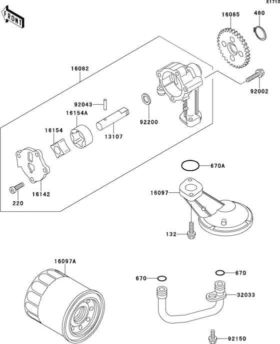 ER500 Масляный насос