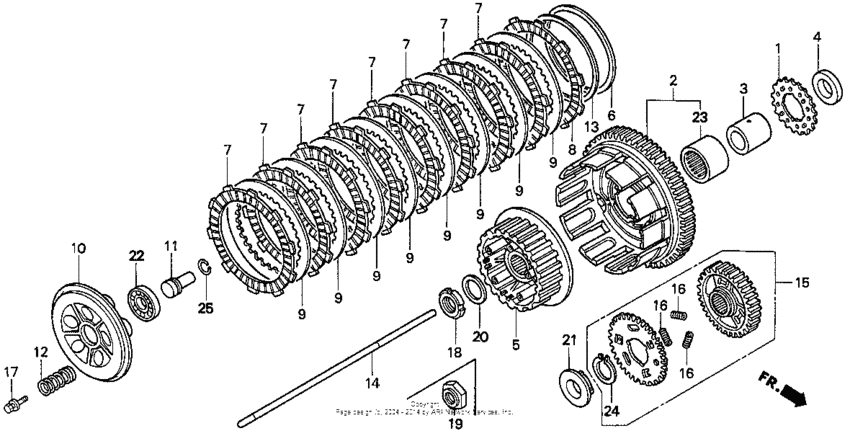 VF750CD Сцепление