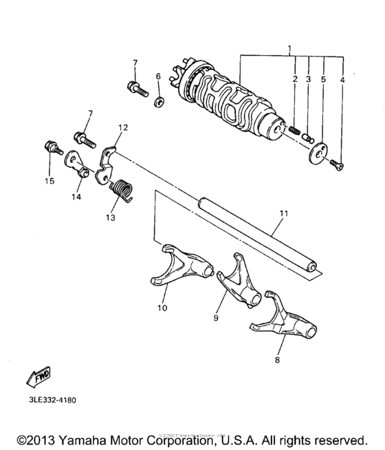 Shift cam  shift fork