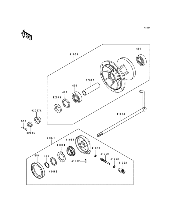 Front hub(kdx200-e4)