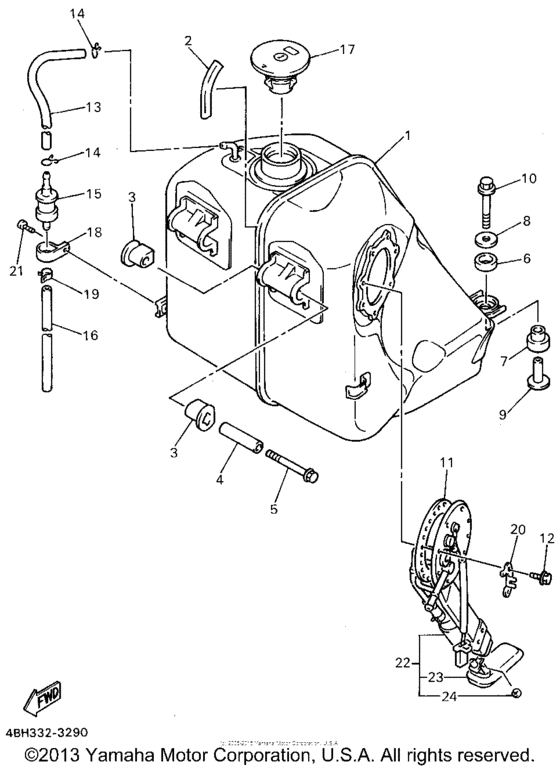 GTS1000AFC Топливный бак