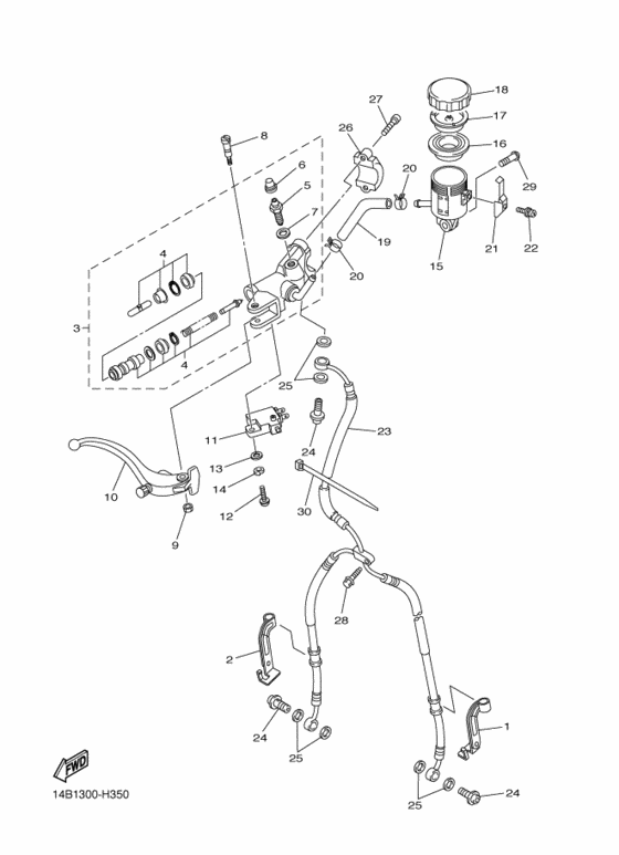 YZF-R1 Главный тормозной цилиндр