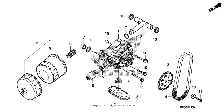 VT750C Масляный насос