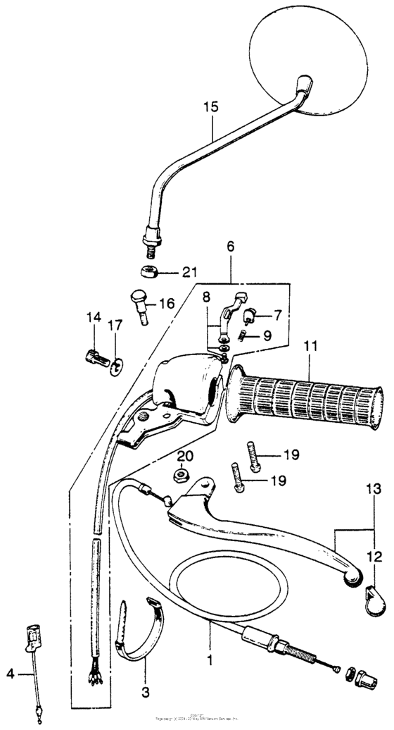 Left handle switch + cable