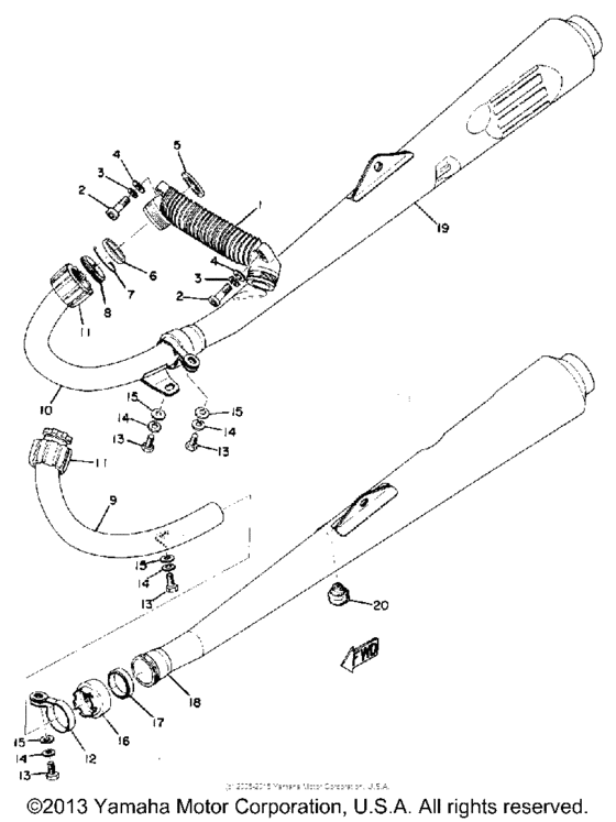 TX750A Выхлопная система