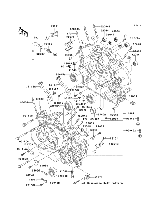 Crankcase(1/2)(vn1500-e2-e4)