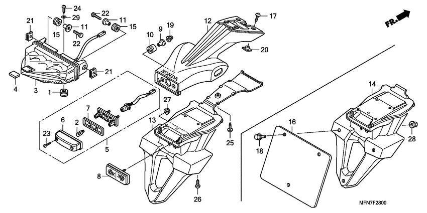 Taillight unit ass`y