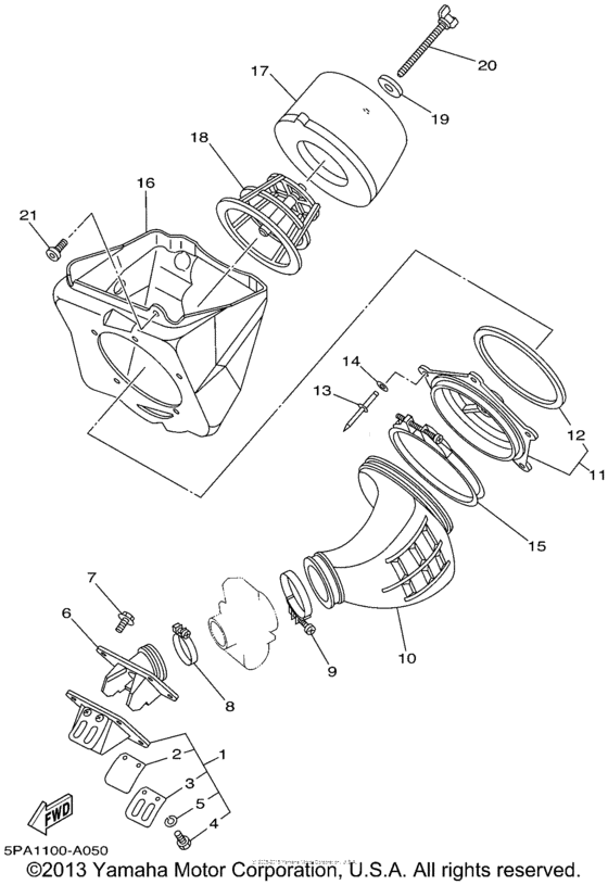 YZ85P Впускная система