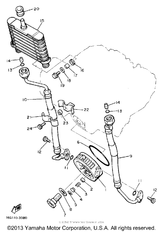 XJ650LK Масляный картер