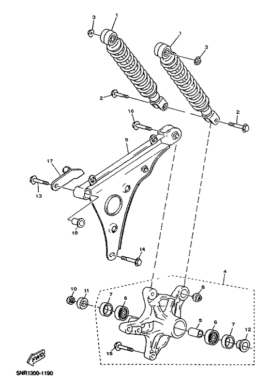 Rear arm. suspension