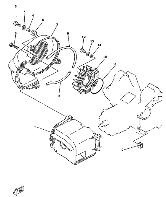 YA50R Air shroud. fan