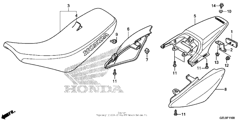 Seat + rear fender