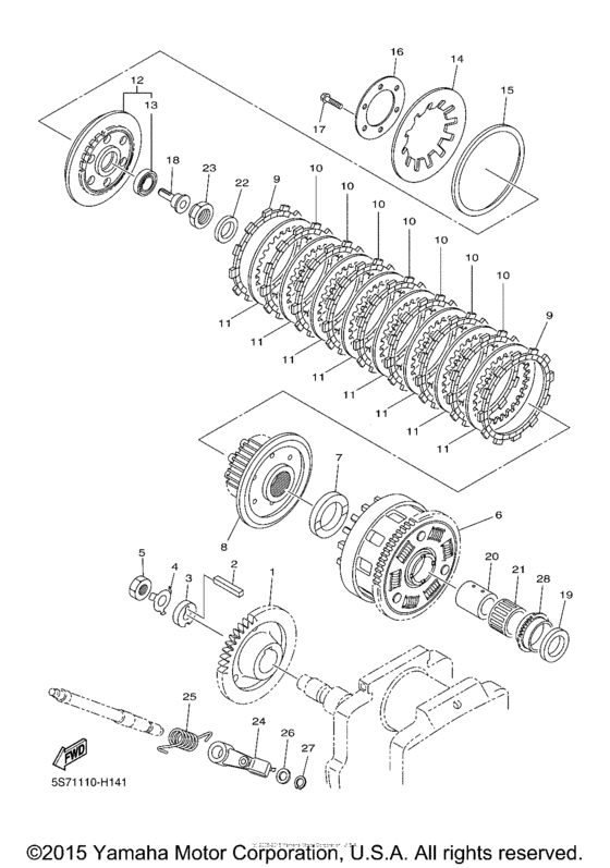XVS950A Сцепление
