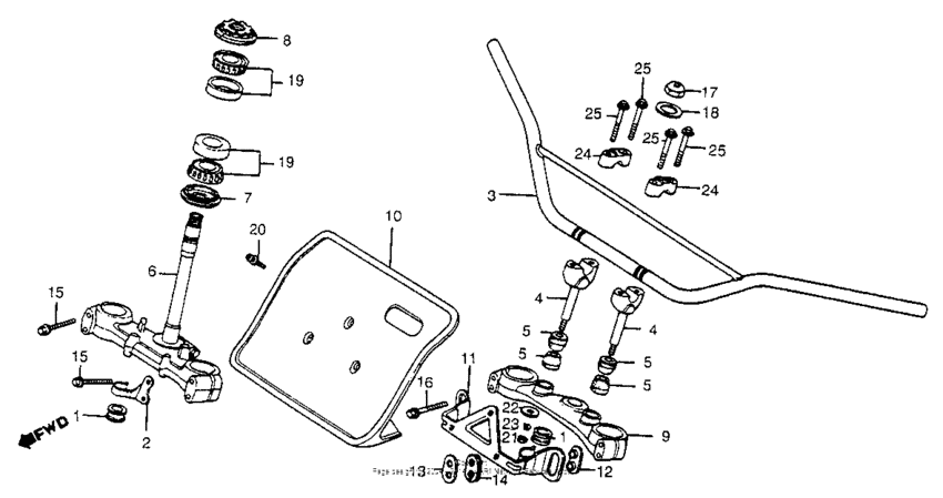 Handlebar + top bridge 81