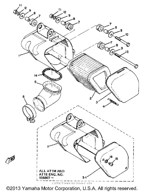 AT1E Воздушный фильтр