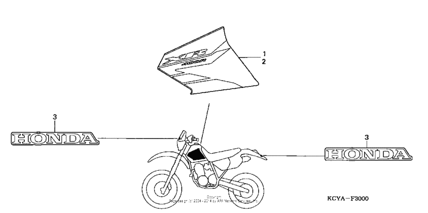 XR400R Наклейки