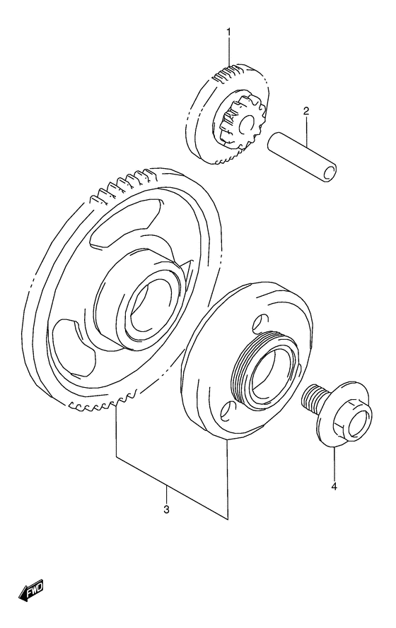 GSX600 Муфта стартера