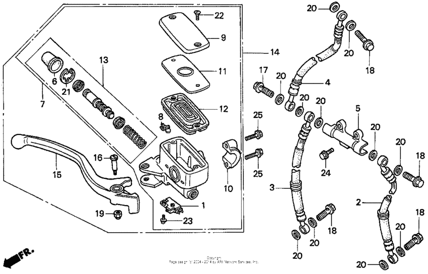 Fr. brake master cyl