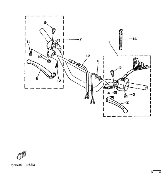 Handle switch. lever