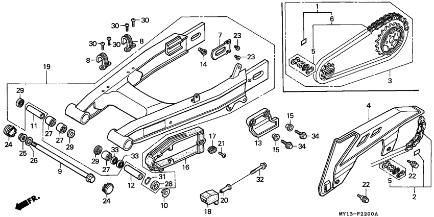Swingarm/chain case
