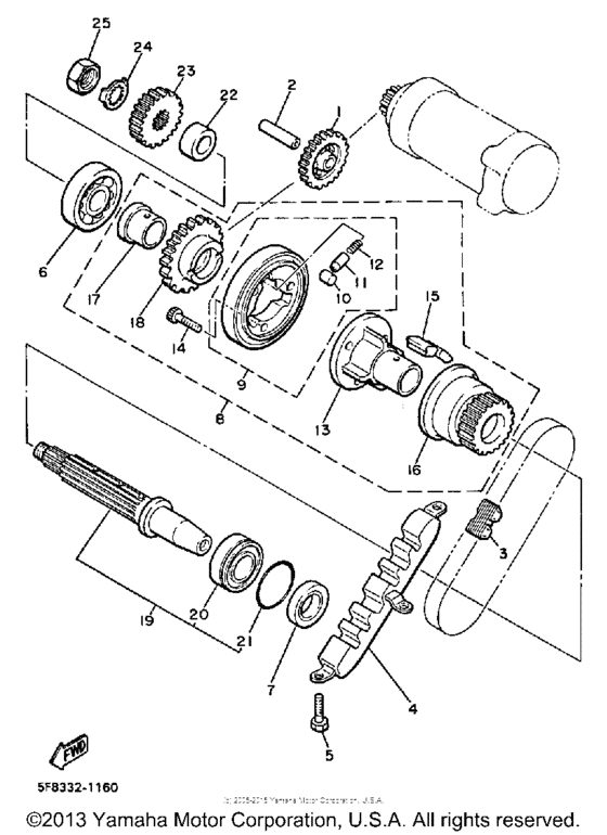 YX600TC Муфта стартера