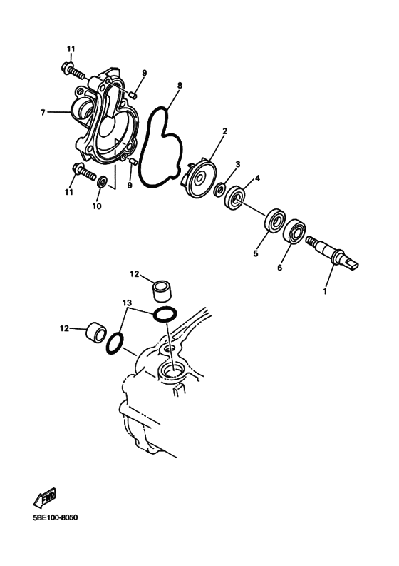 YZ426F Водяная помпа