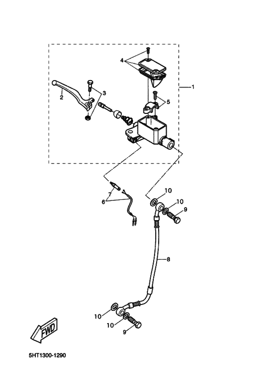 XQ125 Передний тормозной цилиндр